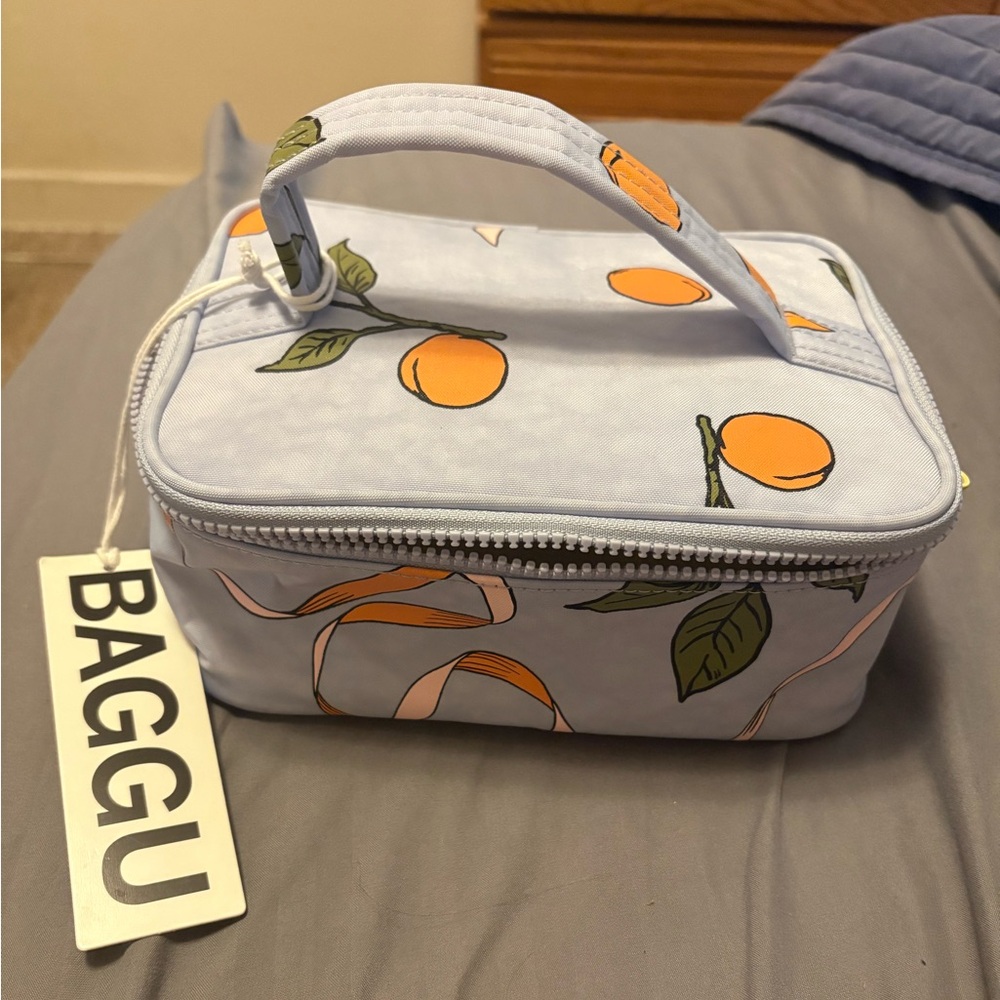 Baggu Apricot Ribbons Small Cosmetic Case